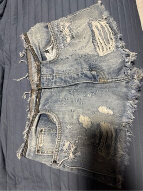 Carmar Distressed Light Blue Denim Shorts for Women
